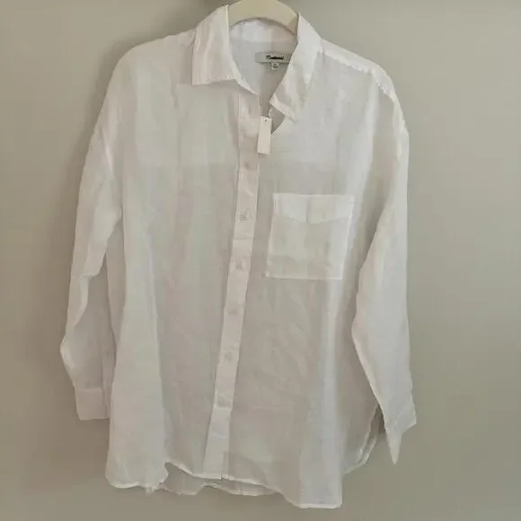 Madewell Oversized Button Up White XS - Picture 3 of 6